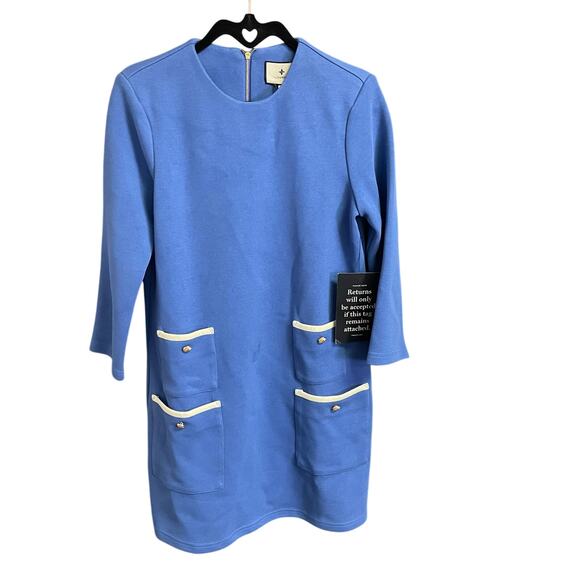 NWD Tuckernuck Francoise Mod Mini Dress Baleine Blue Womens Small - Picture 1 of 7